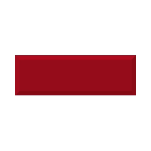 Плитка настенная Absolut Keramika Monocolor Fuego Biselado Brillo глянцевая красная CVA034 30х10 см