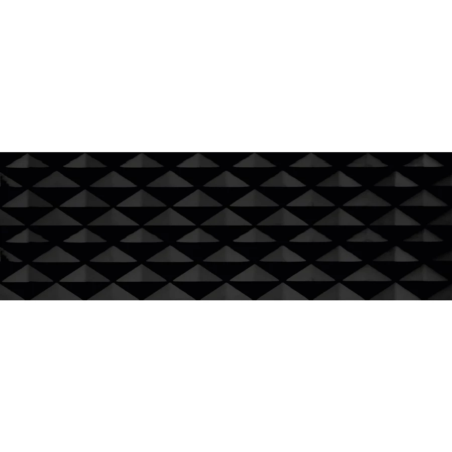 Плитка настенная Atlantic Tiles Negro Brillo Base Diamante глянцевая черная 90х30 см