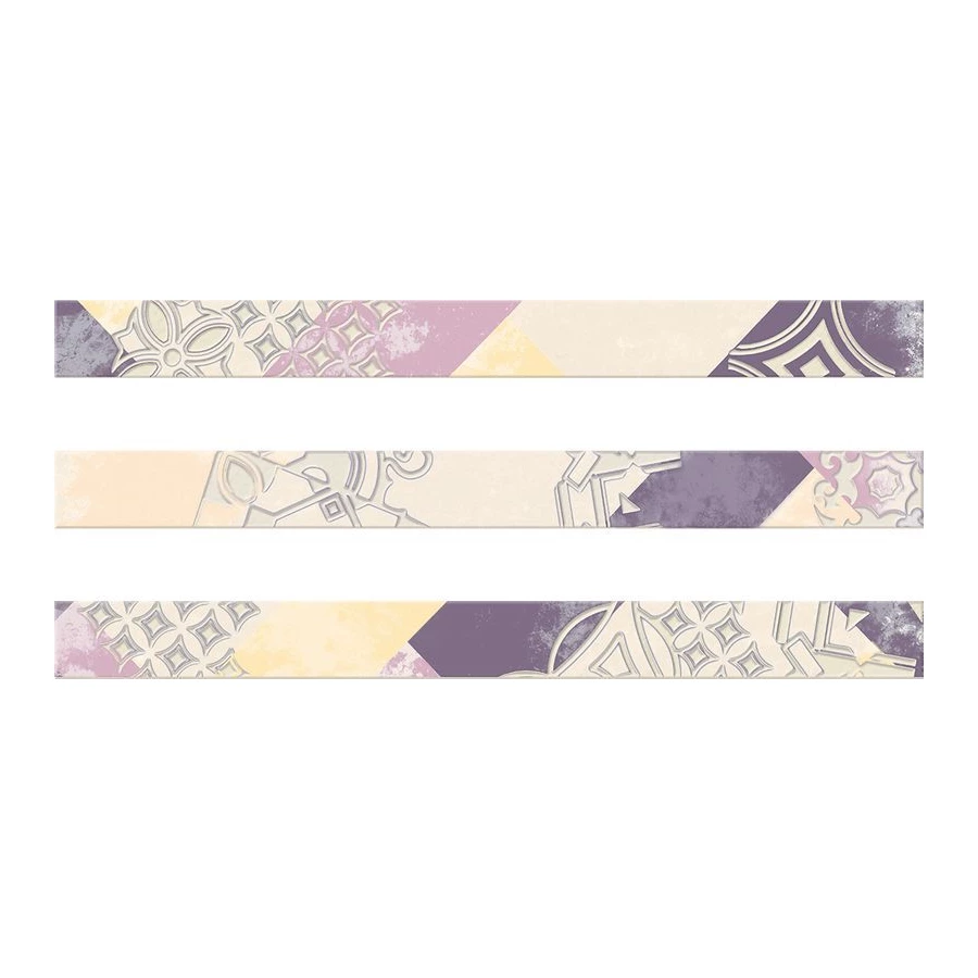 Бордюр Eletto Ceramica Provence Beige Luberon из 3-х плиток бежевый 586071001 70,9*6,2 