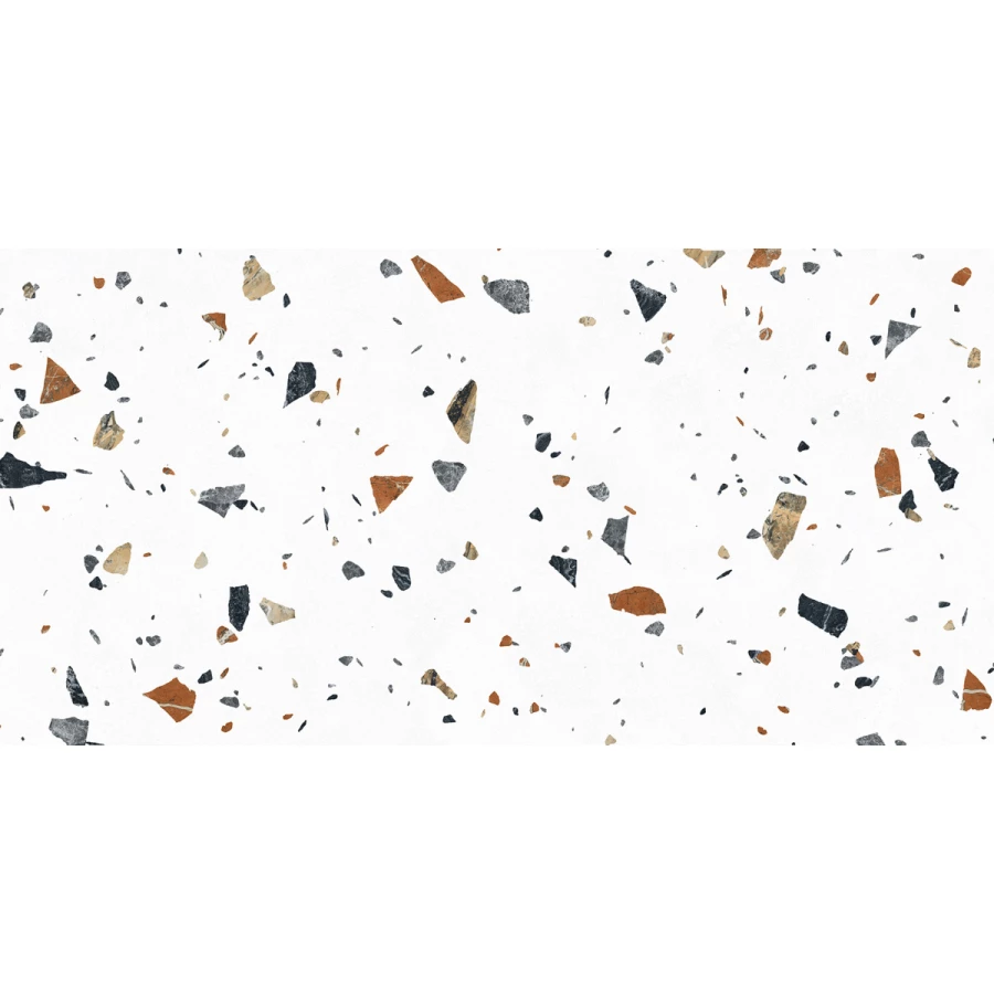 Керамогранит Laparet Terazzo Bianco карвинг матовый цветной 120х60 см