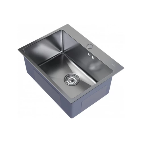 Мойка MixLine PRO настольный монтаж вып 3 1/2 22 см с сифоном сатин 547235 60х45 см