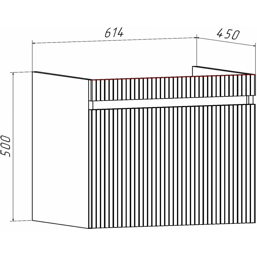 Тумба под раковину Runo Модена 65 крафтовый дуб под умывальник Оскар 65 00-00001425 61.4x50 см