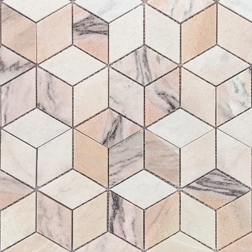 Мозаика из натурального камня LeeDo Ceramica Pietrine Rosa Salmone POL diamond 29,8х25,9 см