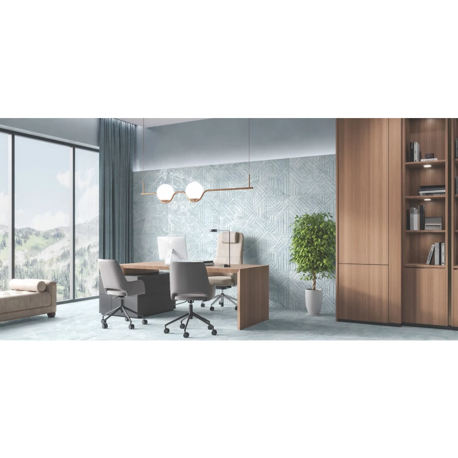 Керамогранит Infinity Ceramica Opal Decor Mint Blue Lush Plus голубой 120x60 см