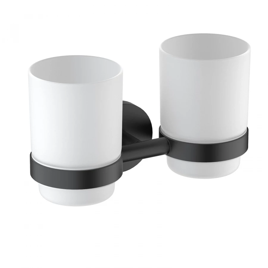 Стакан для зубных щеток Timo Saona двойной черный 13034/03