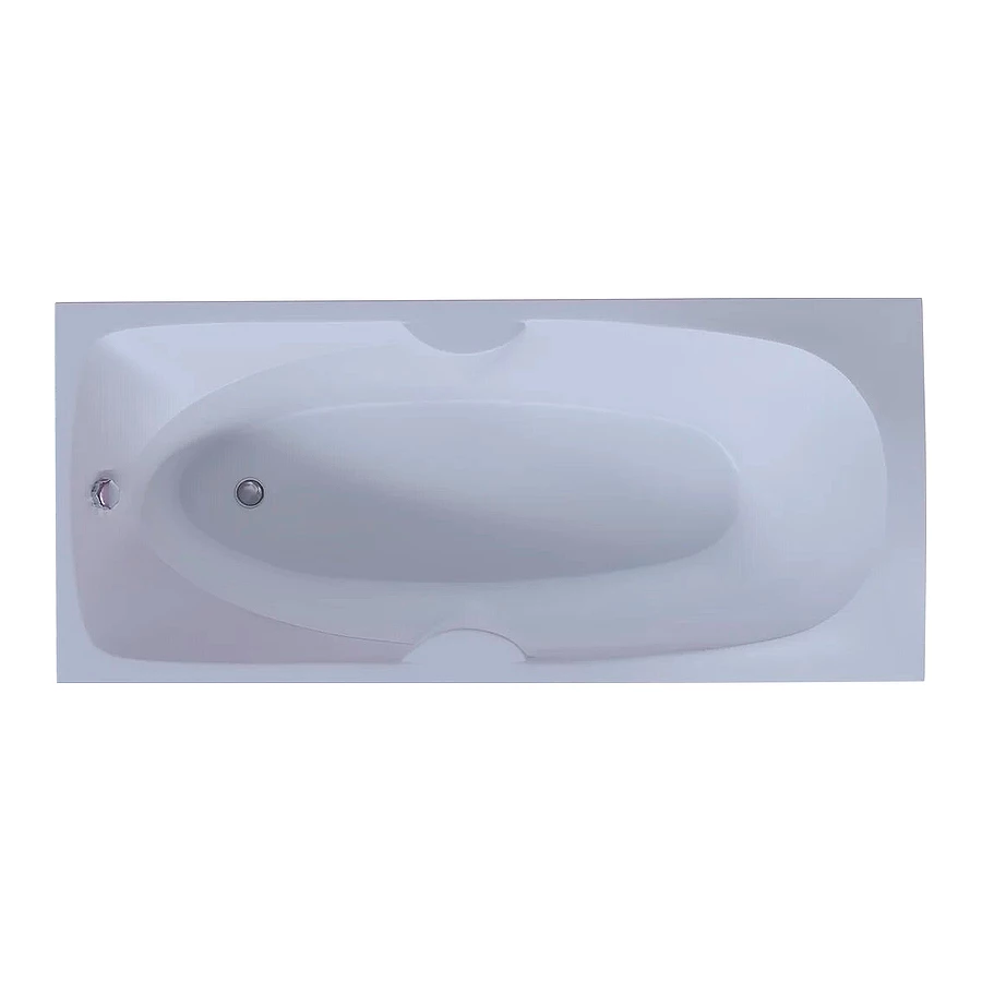 Акриловая ванна Акватек Европа без гидромассажа с фронтальным экраном слив слева вклеенный каркас EVR180-0000041 180х80 см
