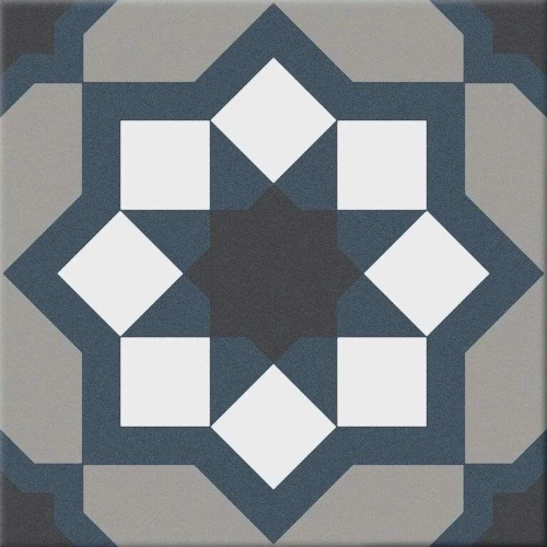 Керамогранит Cifre Hidra Capri Cold матовый белый синий 20x20 см