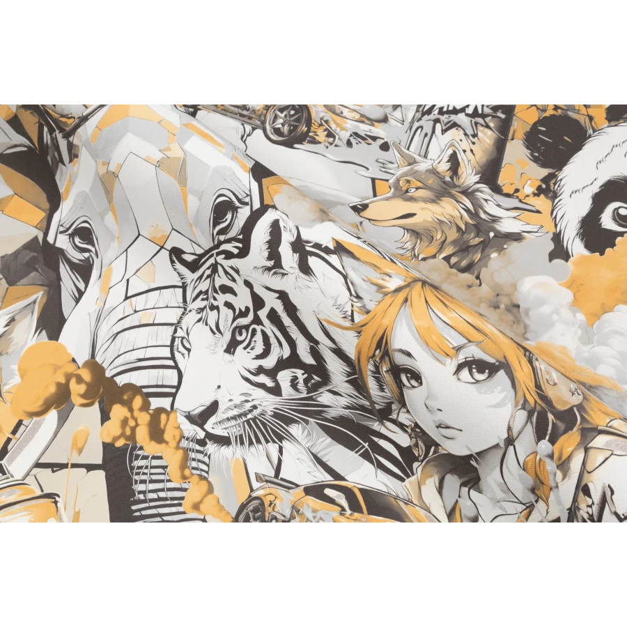 Обои флизелиновые Palitra Home Anime HomeColor серые HC72283-49 1,06х10,05 м