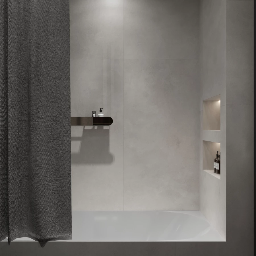 Керамогранит Creanza Cement Silver Grey Matt матовый светло-серый CZ-RT05-B 160х80 см