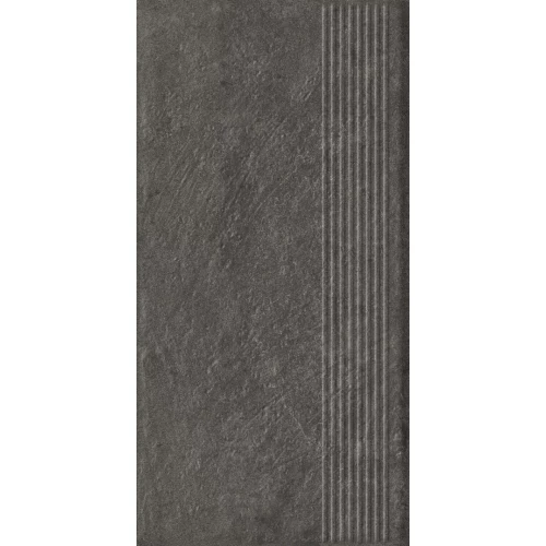 Ступень Paradyz Carrizo Basalt Stopnica Prosta Struktura Mat B1a матовый серый 60х30 см