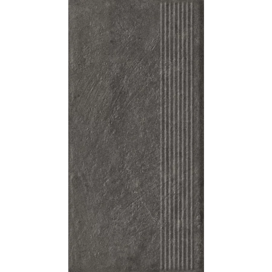 Ступень Paradyz Carrizo Basalt Stopnica Prosta Struktura Mat B1a матовый серый 60х30 см