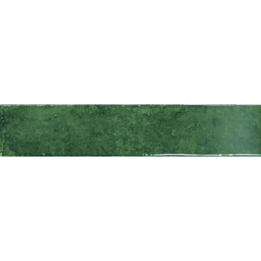 Плитка настенная Monopole San Remo Emerald глянцевая изумрудная 25x5 см