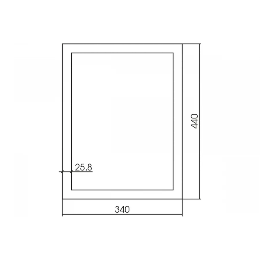 Зеркало MixLine Магнат серебро ШВ полистирол 547296 34х44 см