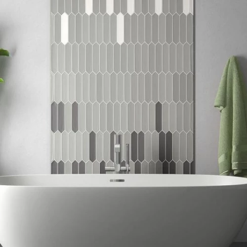 Плитка настенная Equipe Lanse Gray 27482 глазурованный матовый серый 25*5 см