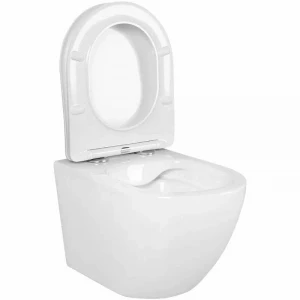 Унитаз-компакт Aquatek Европа подвесной безободковый тонкое сиденье с механизмом плавного закрывания AQ1900-00