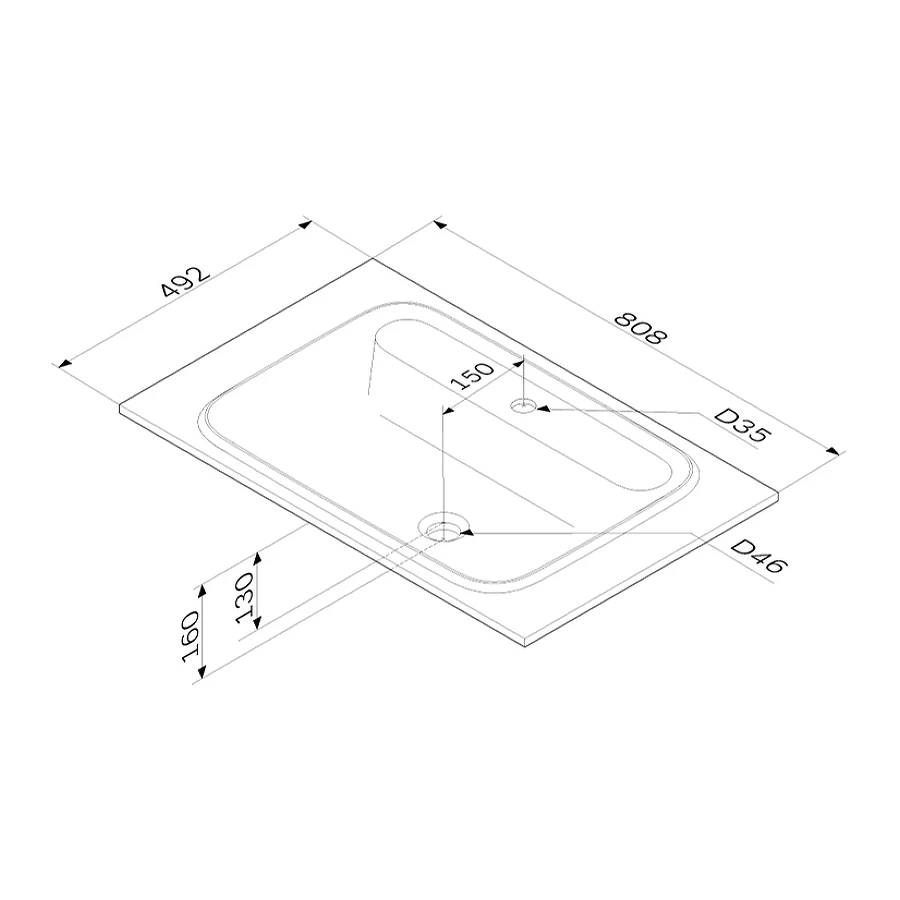 Раковина мебельная Am Pm Func M8FWPC0800WM 80 см