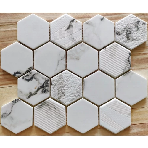 Мозаика Bonaparte Стеклянная мозаика Saba Elegant 73х73 глянцевая белая 30,4х26,4 см