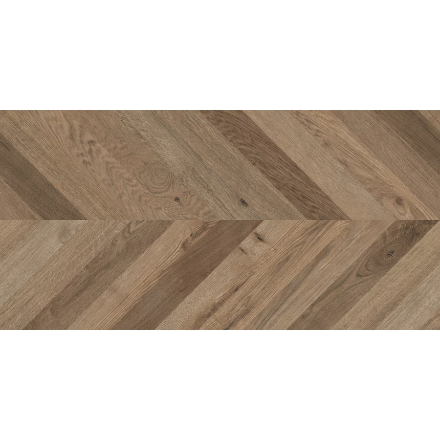 Керамогранит Laparet Wood Lux Walnut Chevron M матовый карвинг коричневый 120х60 см