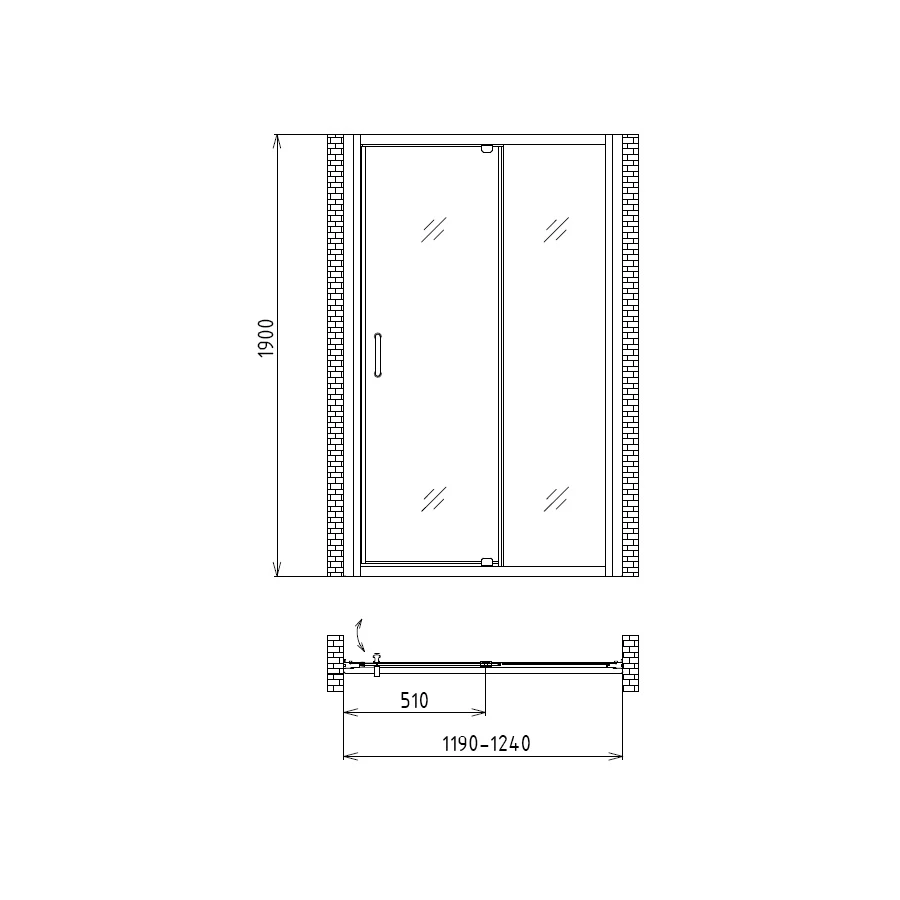 Душевая дверь Gemy Sunny Bay S28191B 120х190 см