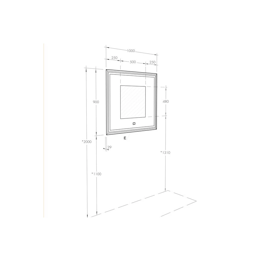 Зеркало Aquaton Уэльс 100 1A208002WA010