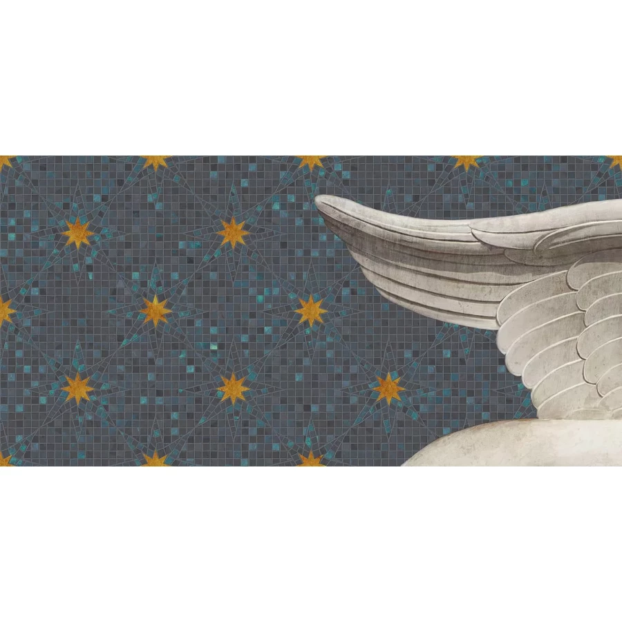 Панно Kerama Marazzi Сан-Марко обрезное матовое сине-серое VT/A648/4x/48017R 160x80 см