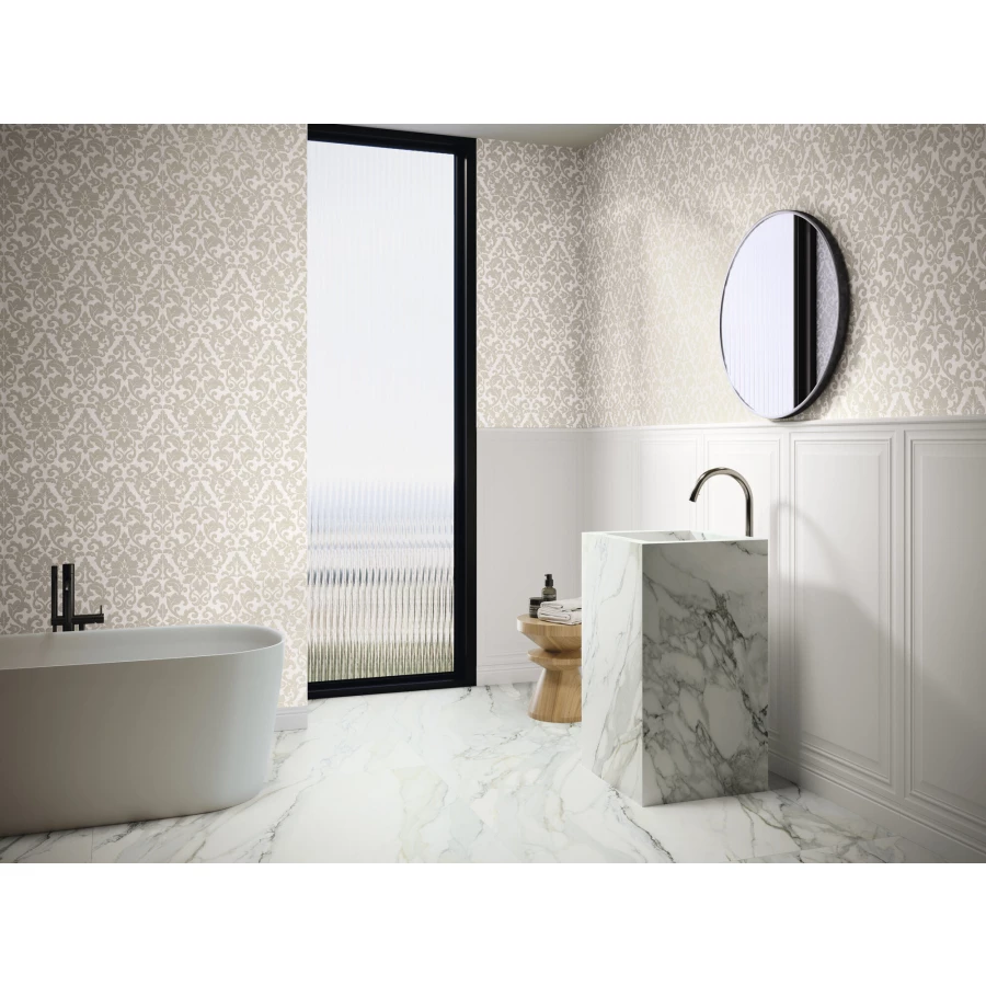 Плитка настенная Ape Ceramica Bellagio Sorico Bianco Rect Panel матовая белая A041938 120х60 см