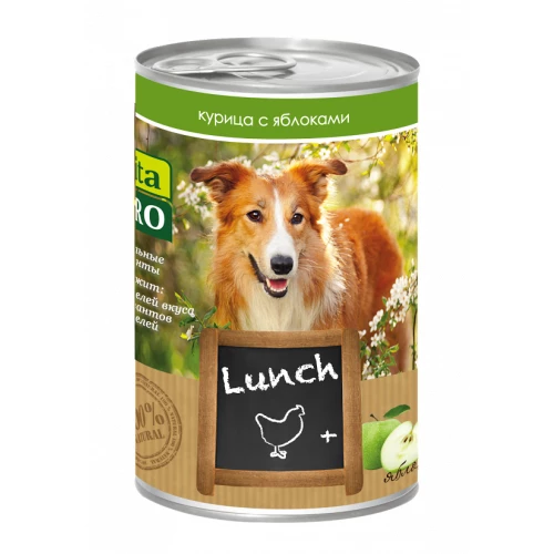 Консервы для собак Vita PRO Lunch курица яблоки 400 г 