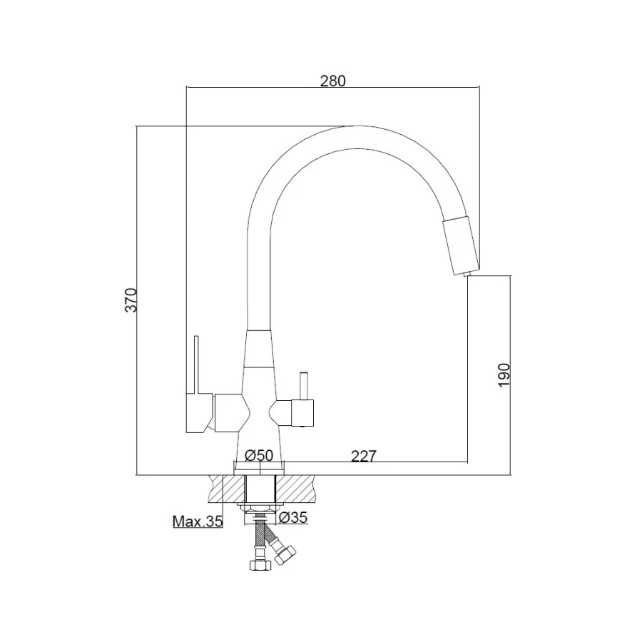 Смеситель для кухни Haiba HB76858-8