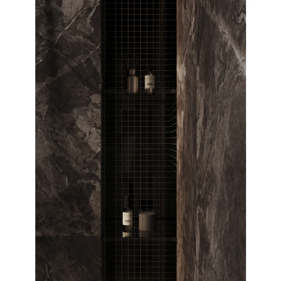 Керамогранит Bonaparte Arles Dark Grey Pol Rect серый 120х60 см