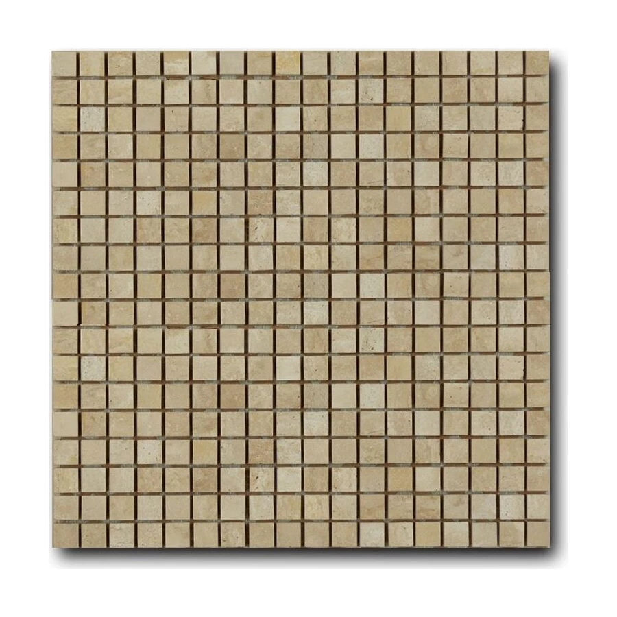 Мозаика из натурального камня Art&Natura Marble Mosaic Travertino Classico 15x15 сетка бежевая mm-travclass 30,5x30,5 см