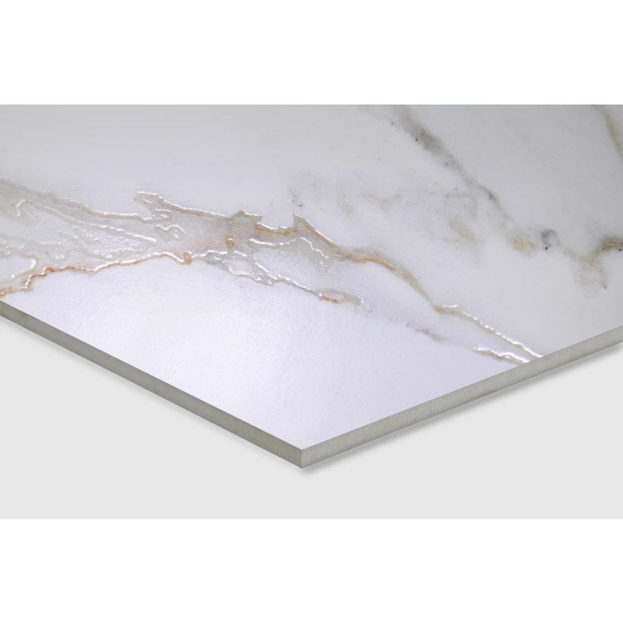 Керамогранит Arcadia Ceramica Calacatta Gold Carving белый CR4019-A 120х60 см