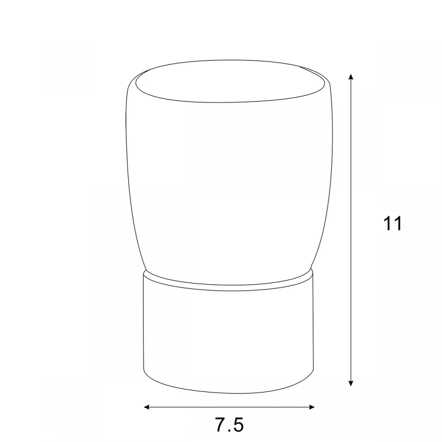 Стакан керамический Azario Elvia настольный золото AZ-126AG