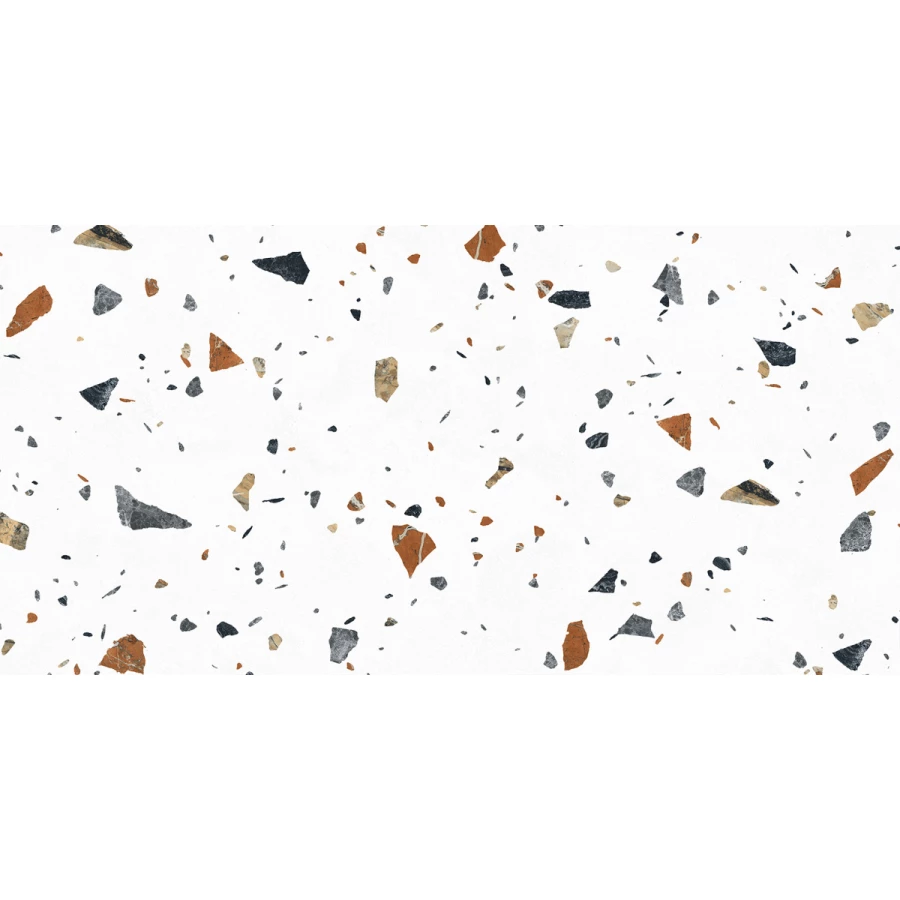 Керамогранит Laparet Terazzo Bianco карвинг матовый цветной 120х60 см