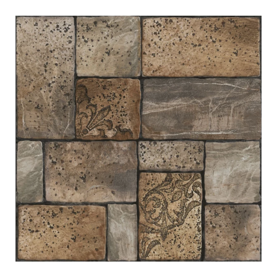 Плитка напольная Alma Ceramica Ester коричневый 41,8*41,8 см