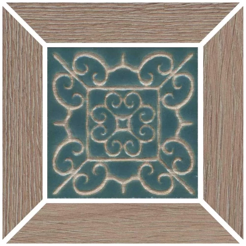 Вставка Kerama Marazzi Тровазо наборная матовая коричневая тёмная ID158 13x13 см