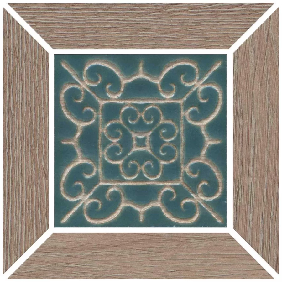 Вставка Kerama Marazzi Тровазо наборная матовая коричневая тёмная ID158 13x13 см