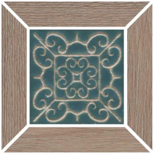 Вставка Kerama Marazzi Тровазо наборная матовая коричневая тёмная ID158 13x13 см