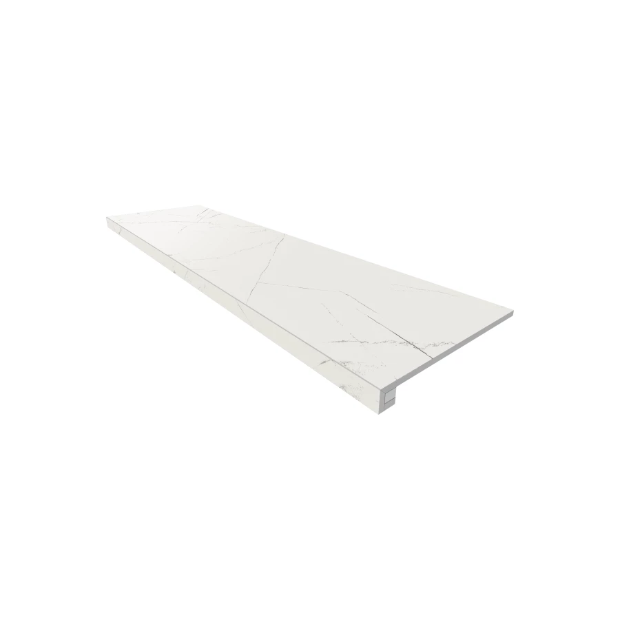 Комплект Estima Marble Onlygres MOG101 Ступень 33x120 полированный прямоугольный бортик без насечек Подступенок 14,5x120 68883