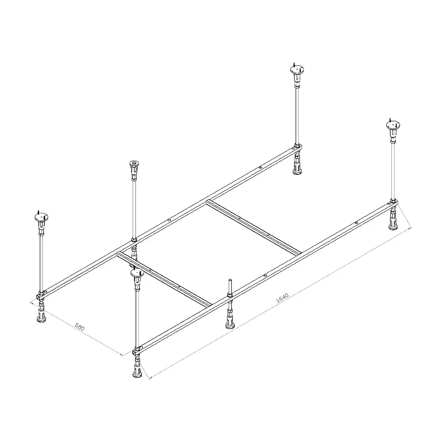 Каркас для ванны Am Pm Func W84A-170-070W-R 170х70 см