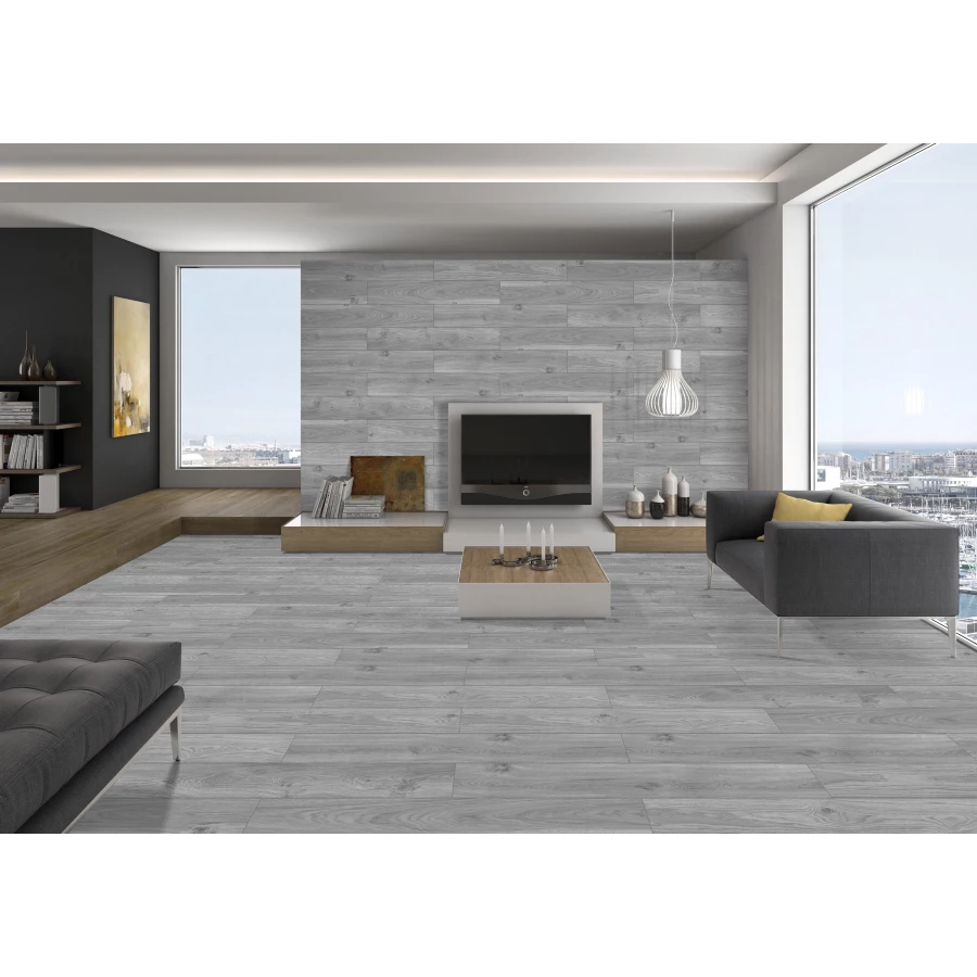 Керамогранит lamore Ceramic Matt 20х120 Axial Wood Grey матовый серый 20/120-004 120х20 см