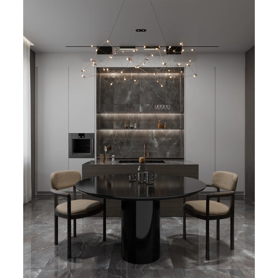 Керамогранит Arcadia Ceramica Pulpis Nero Full Polished серый FP1014-A 60х60 см