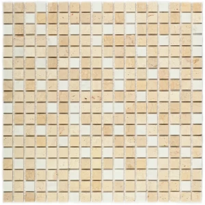 Мозаика Bonaparte Каменная мозаика Geos 15х15 матовая бежевая 30,5х30,5 см