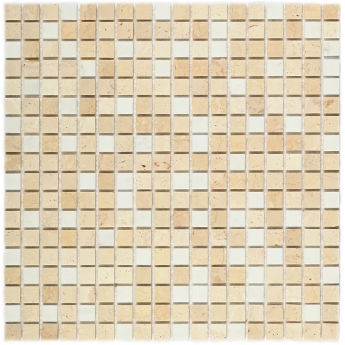 Мозаика Bonaparte Каменная мозаика Geos 15х15 матовая бежевая 30,5х30,5 см