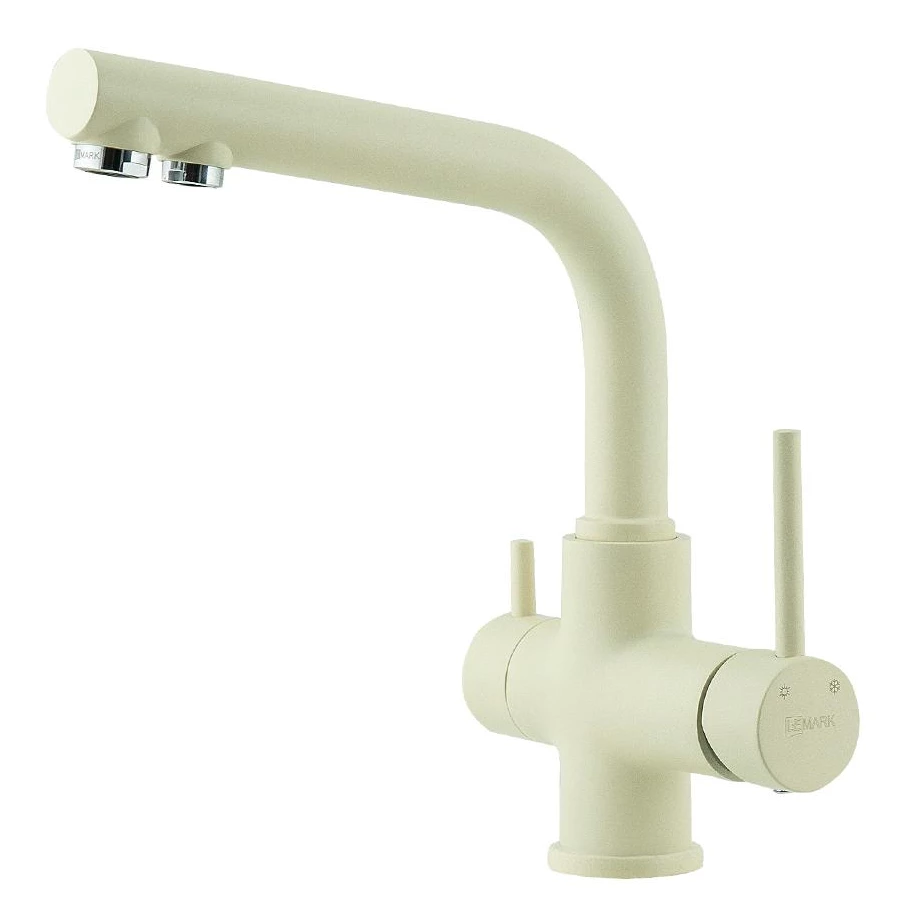 Смеситель для кухни Lemark Comfort с подключением к фильтру питьевой вод, цвет шампань LM3061PSH