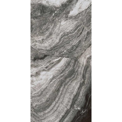 Керамогранит Kerama Marazzi Ониче белый чёрный лаппатированный SG595902R 238,5х119,5 см