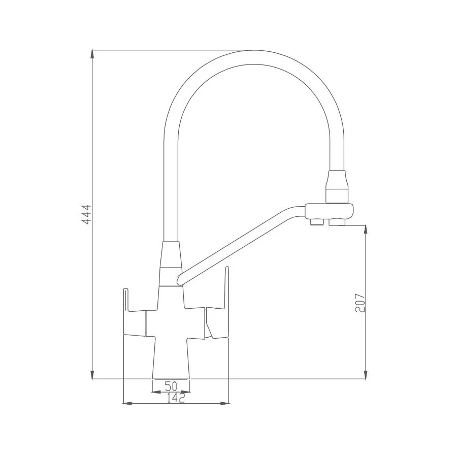 Смеситель для кухни Haiba HB76855