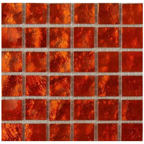 Стеклянная мозаика Art&Natura Murano Specchio 8 15x15 глянцевая оранжевая MS8-15x15 30х30 см