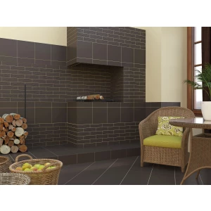 Клинкерная плитка Керамин Амстердам Шейд матовая коричнево-черная 1,51 м2 29,8х29,8 см