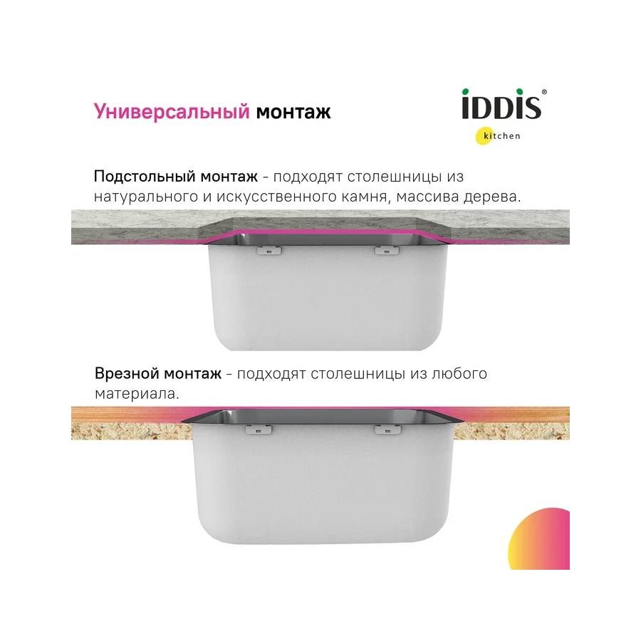 Мойка Iddis Mate графит MAT53GMi77 53.3x43.3 см