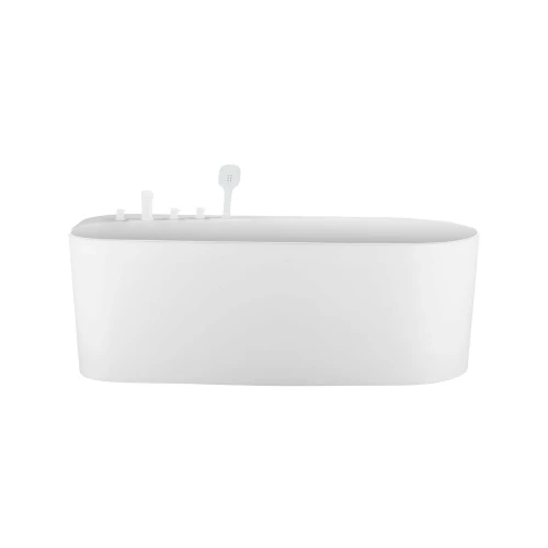 Ванна акриловая пристенная Aquatek Прима В комплекте со сливом и ножками Цвет белый глянцевый AQ-1115780 170х80х58 см